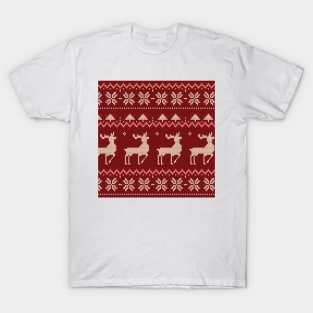 Christmas knitted pattern T-Shirt